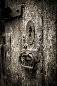 Close-up of old door knocker