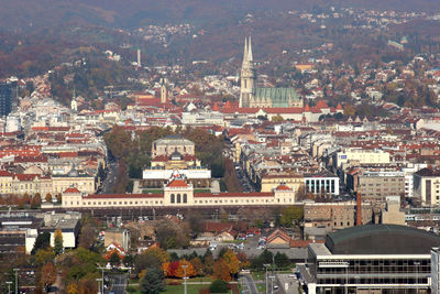 Aerial view of city