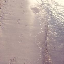 Close-up of sand on beach