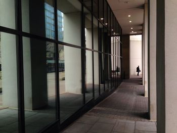 Empty corridor of building