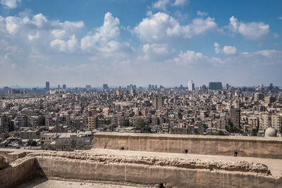 Aerial view of buildings in city