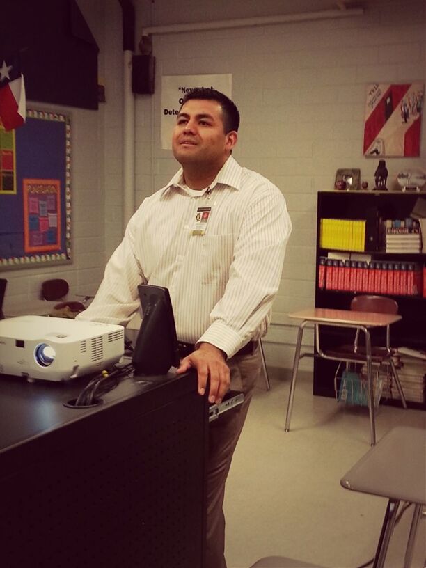 Mr. Rubio getting ready to teach