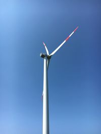 Low angle view of windmill