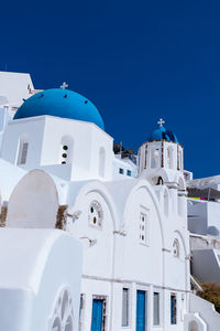 White building against clear blue sky