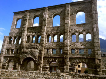 Low angle view of historical building