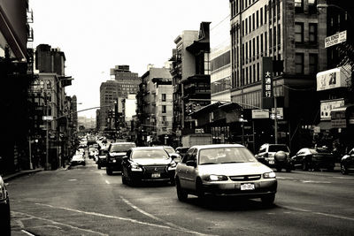 City street with buildings in background