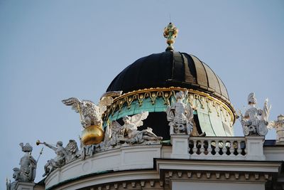 Low angle view of hofburg against clear sky