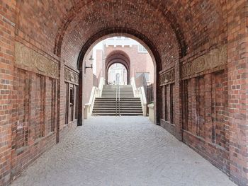 Empty corridor of building