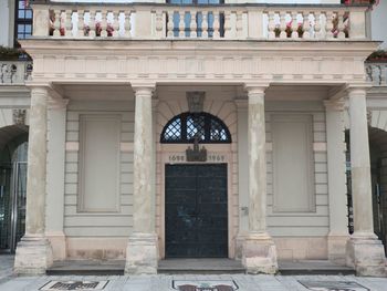 Entrance of historic building