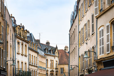 Low angle view of buildings in city