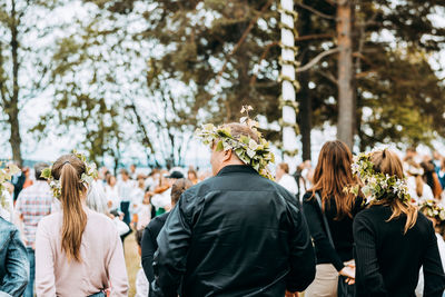 People at wedding ceremony