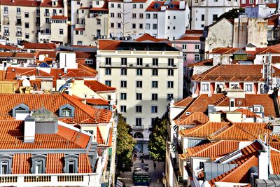 View into the old city of lisbon