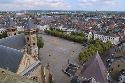 High angle view of cityscape