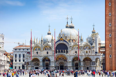 People in front of st mark cathedral during sunny day