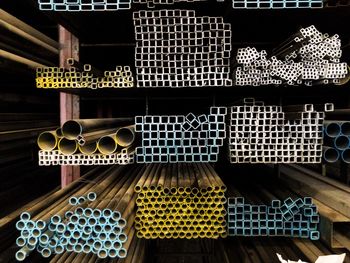 Stack of objects in store