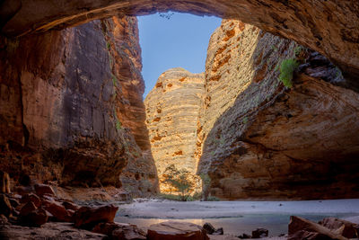 Rock formation in cave, purnululu park australia