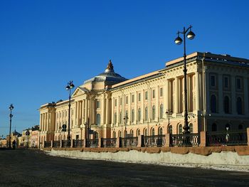 View of building against blue sky