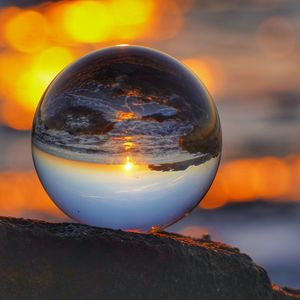 Close-up of crystal ball