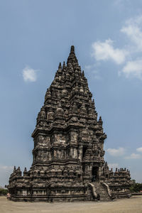 Low angle view of prambanan against sky