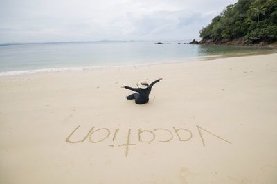 Text on the beach