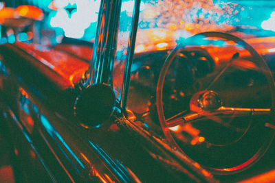 Close-up of vintage car