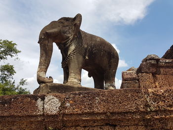 Low angle view of elephant statue