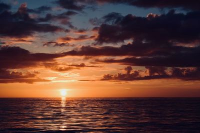 Sea against sky during sunset