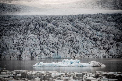 Scenic view of frozen sea