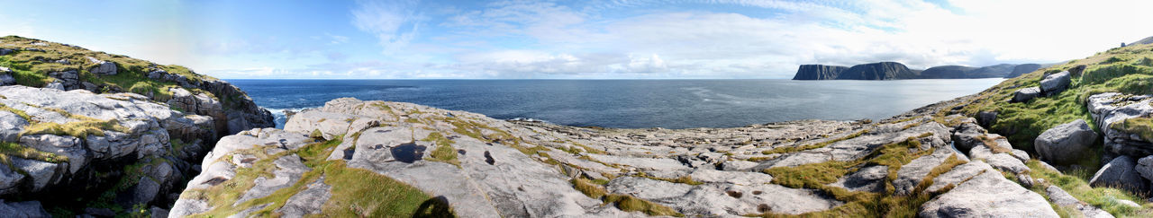 Panoramic view of sea against sky