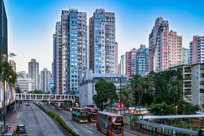 View of city street