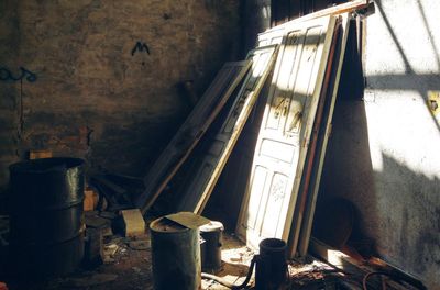 Interior of abandoned house