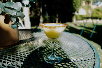 Close-up of drink on table