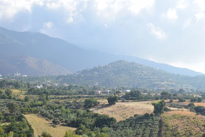 High angle view of landscape against sky