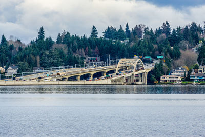 Bridge and water in seattle, washington.