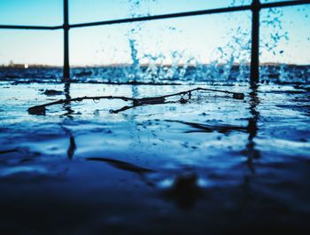 Close-up of water drops on white background