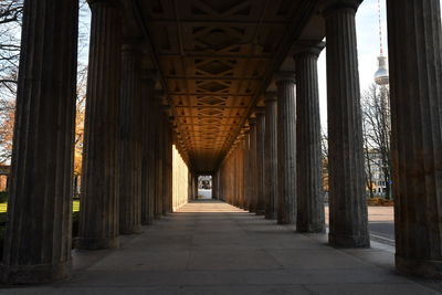 Empty corridor of building