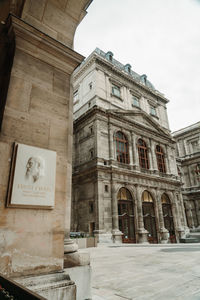 Low angle view of historical building against sky
