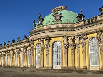 Low angle view of sanssouci palace