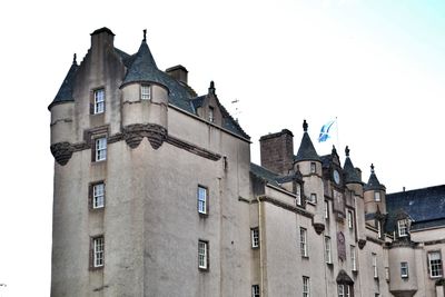 Low angle view of building against clear sky