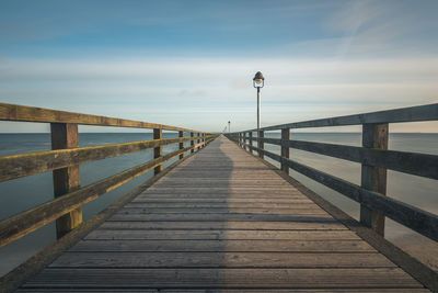 Pier over sea against sky