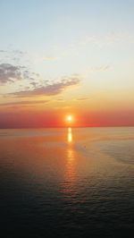 Scenic view of sea at sunset