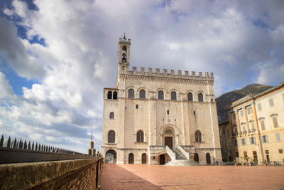 The main square of gubbio, a small medieval town in central italy.