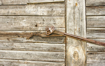 Full frame shot of old wooden door