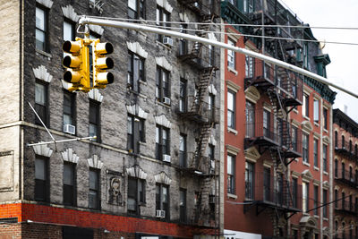 Low angle view of yellow building