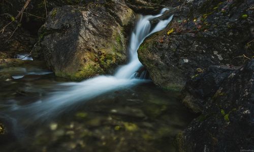 Scenic view of waterfall