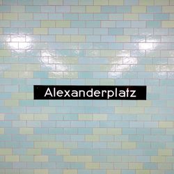 Full frame of tile wall in subway station