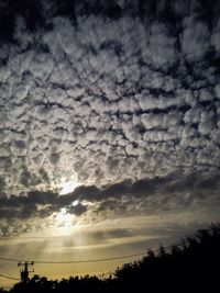 Scenic view of cloudy sky at sunset