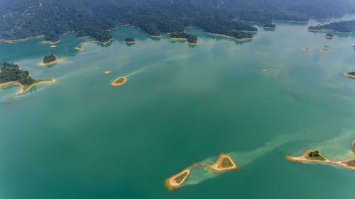 Aerial view of nature tropical paradise island beach enjoin thailand.