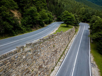 Empty road amidst trees