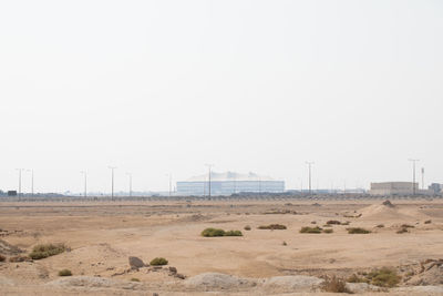 Scenic view of desert against sky